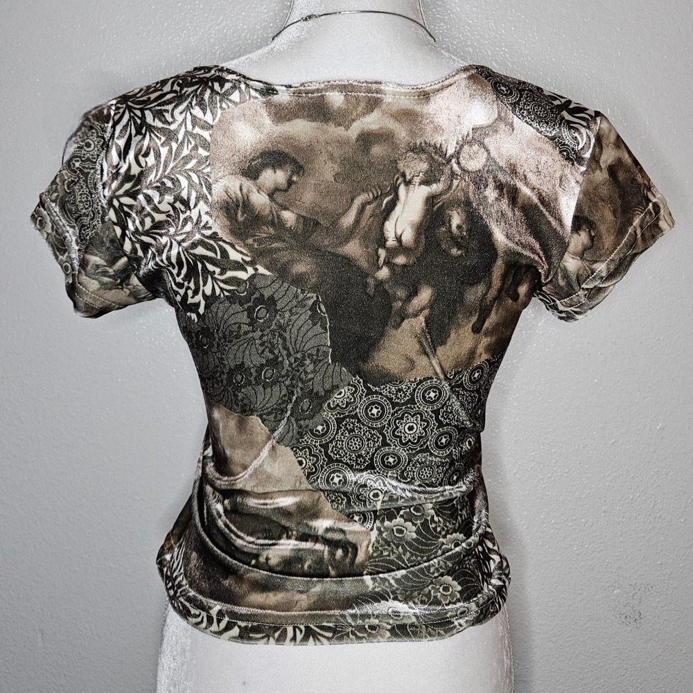Vintage Backstage Signal USA Renaissance Cherub Graphic Top - Picture 2 of 6